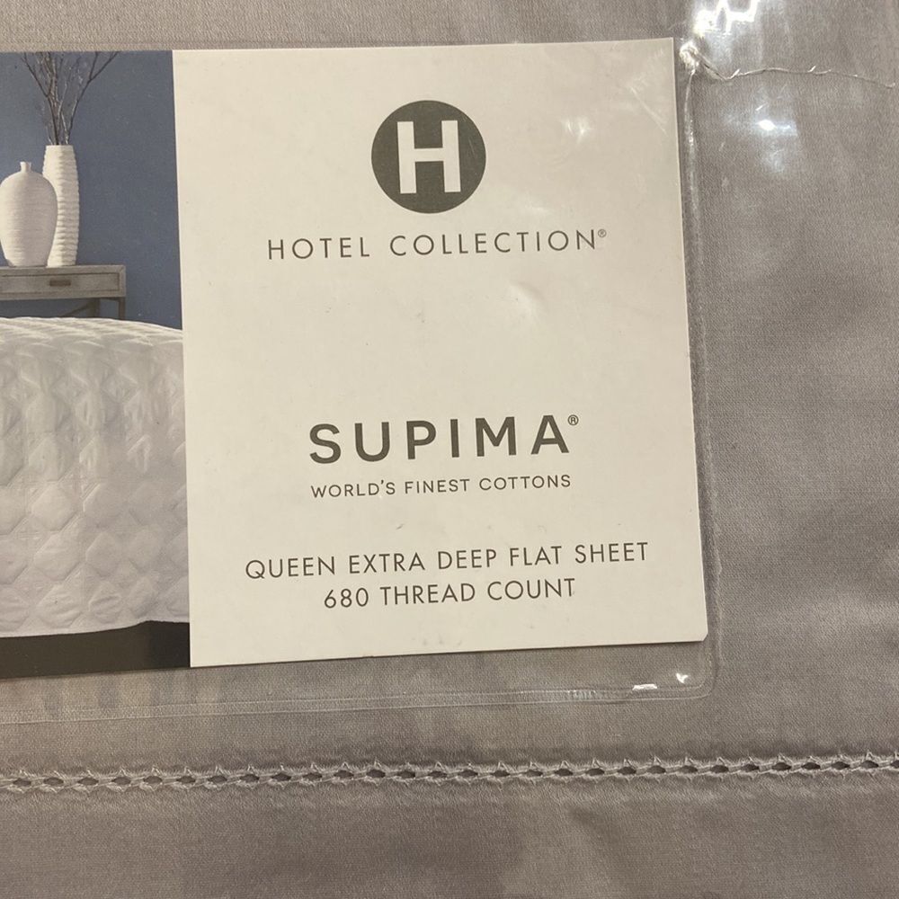 Hotel Collection Extra Deep Flat Sheet 680 Thread count - Picture 2 of 7